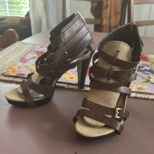 Sam Edelman Brown Strappy Women's Heels 8.5